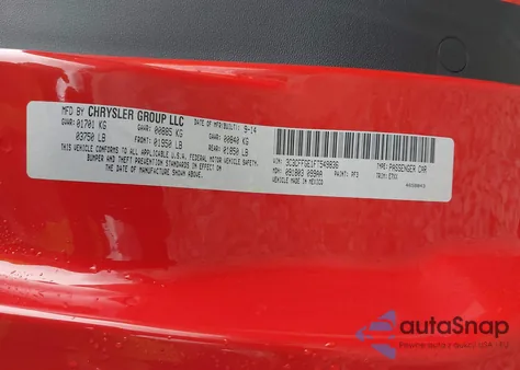 2015 Fiat 500E Battery Electric z USA, uszkodzony, nr VIN 3C3CFFGE1FT549836